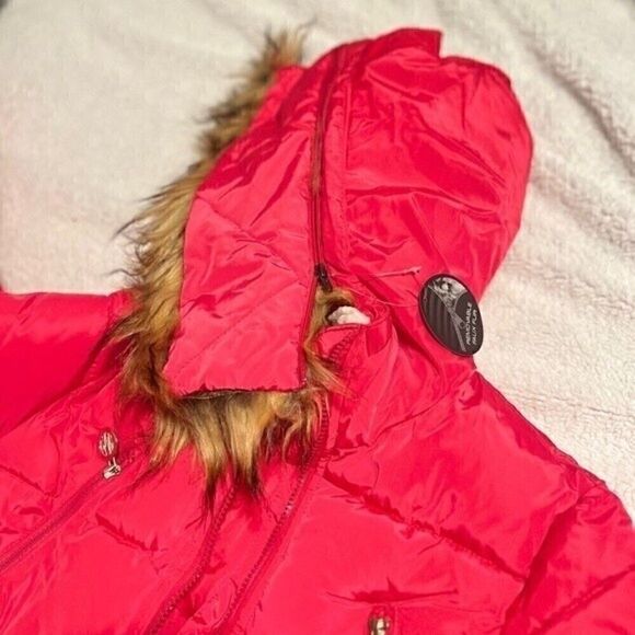New DKNY Big Girls Long Puffer Jacket Fuschia size 16 - Picture 15 of 15